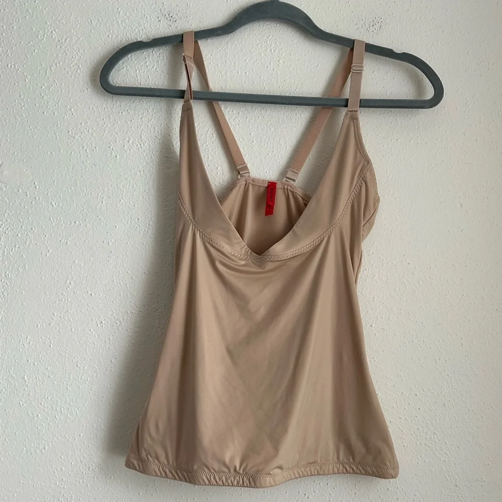 SPANX Slimplicity Nude Open Bust Tank Shapewear Smart Grip XL - Picture 1 of 7